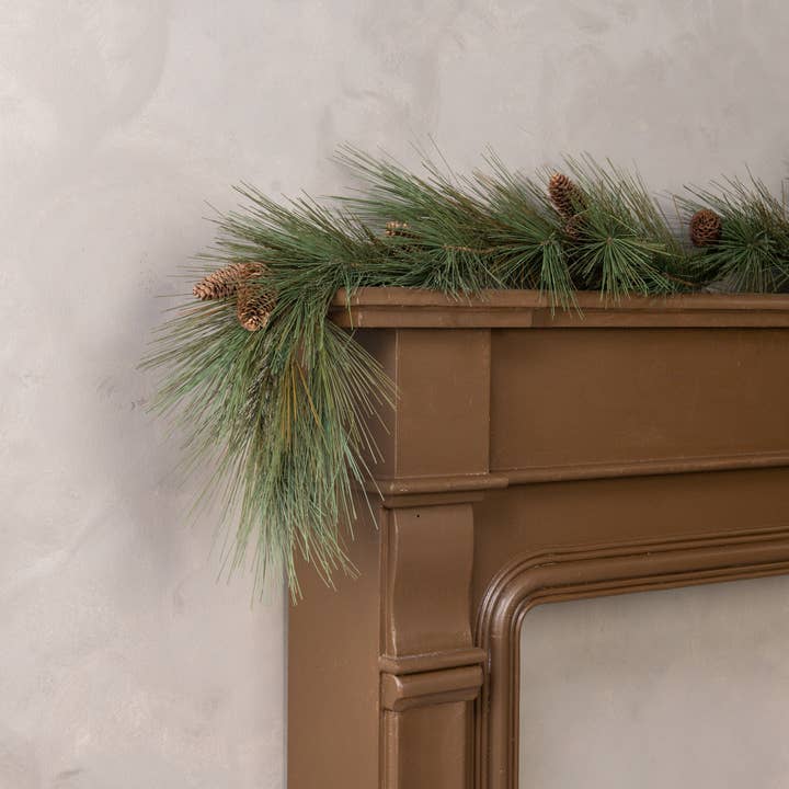 6' RIVER PINE GARLAND W/ CONES for wholesale by Ragon House