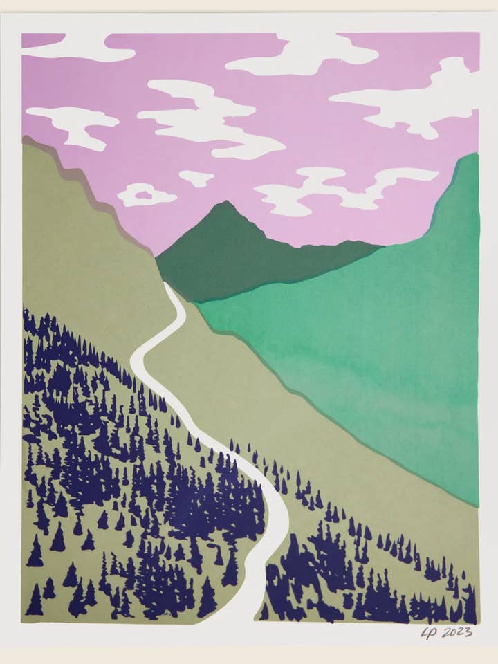 Kunsttryk Bjerge for engroshandel hos Lonely Palm Ranch