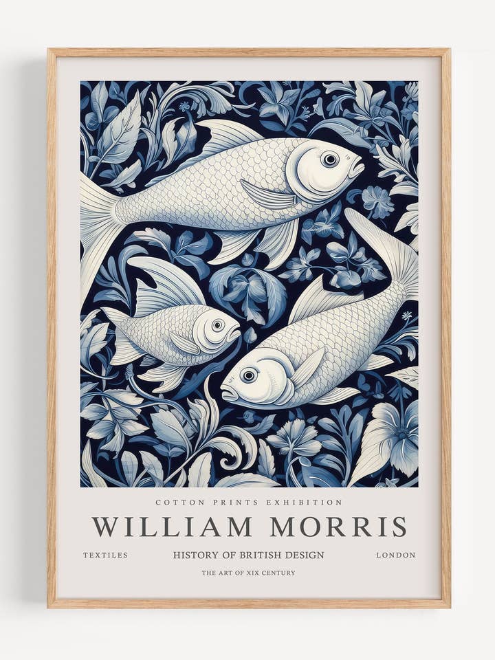 William Morris Poisson I53-42 pour la vente par Peardrop Prints