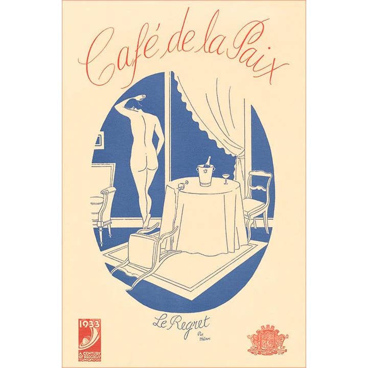 Art Print FO-241 Naked Woman at Cafe de la Paix for wholesale by Found Image Press