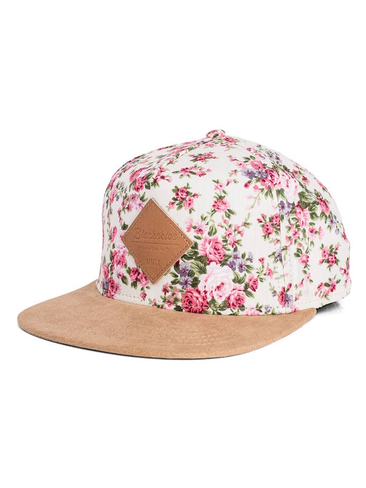 Boné Snapback Floral Sakura - Branco por atacado de Blackskies