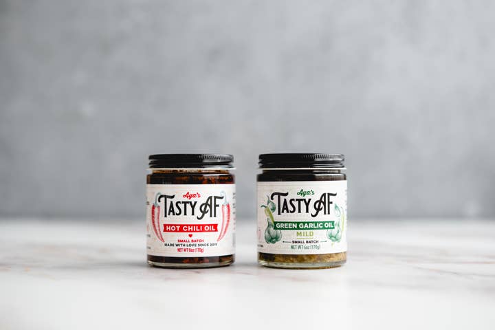 Aya's Table - Wholesale Dried Spice Mix - TASTY AF Chili Oil & Green Garlic Oil Duo0