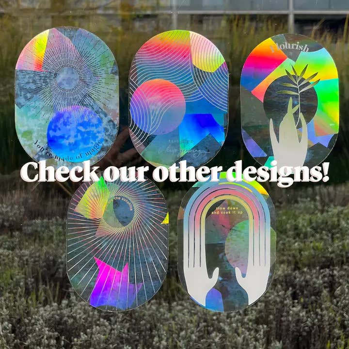 Botanopia USA - gifts , decor and cards for plant lovers - Wholesale Suncatcher - Rainbow maker sticker - Keep going to keep growing14