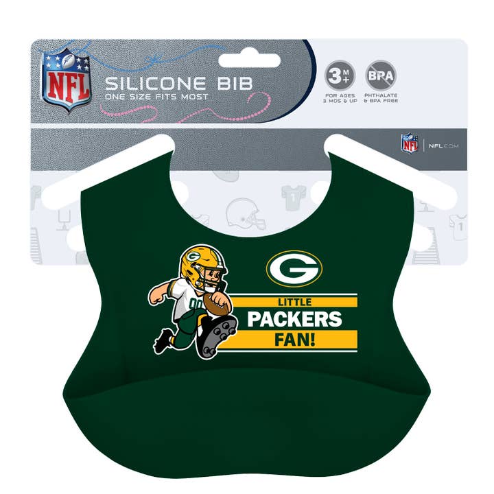 Masterpieces Puzzles - Wholesale Bib - Baby - Green Bay Packers - NFL Silicone Bib