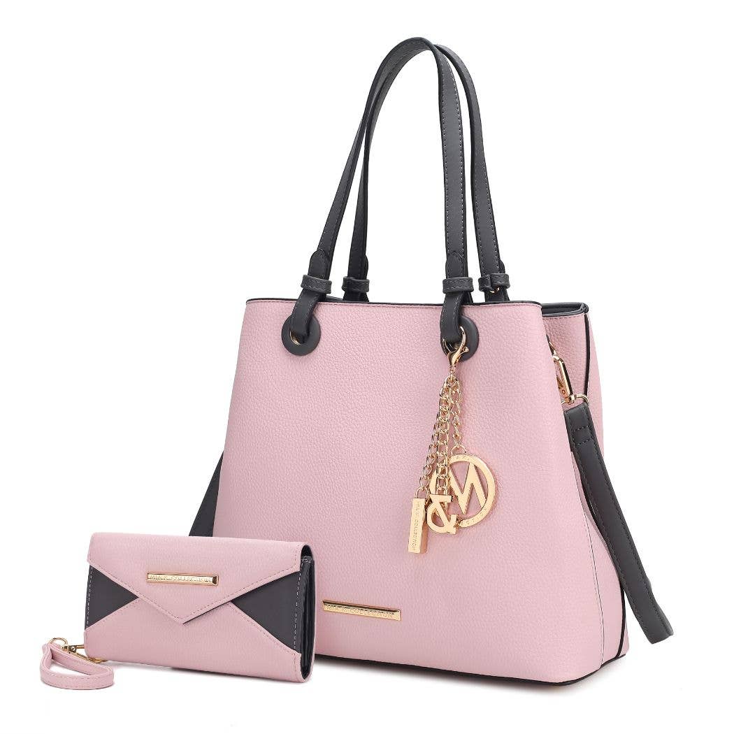 MKF Collection - Vente Tote bag – femme - Sac cabas pour femme en cuir végétalien MKF Kearny avec portefeuille8