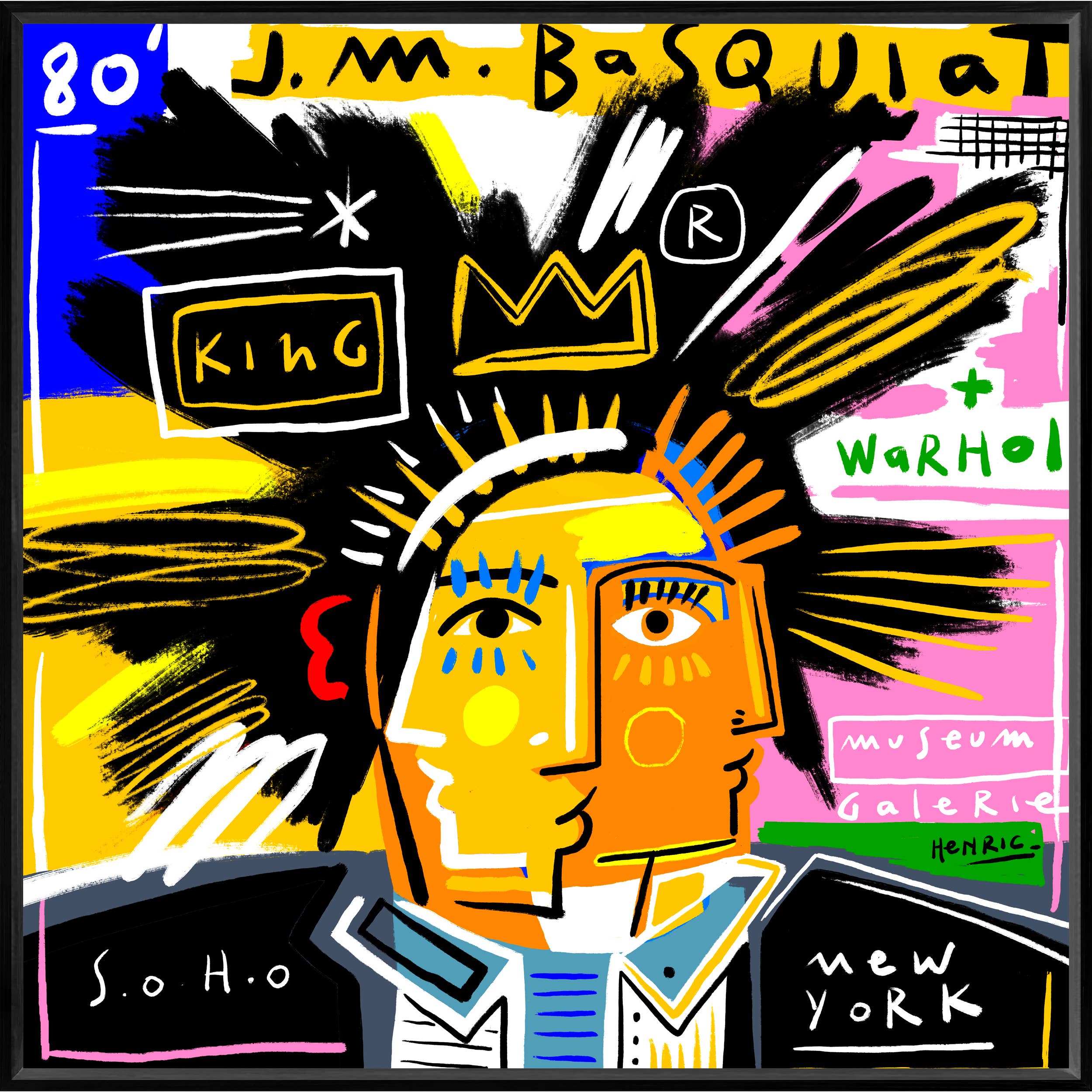 Atelier Contemporain - Wholesale Art Print - Fine Art Print - "Basquiat" - J-P Henric2