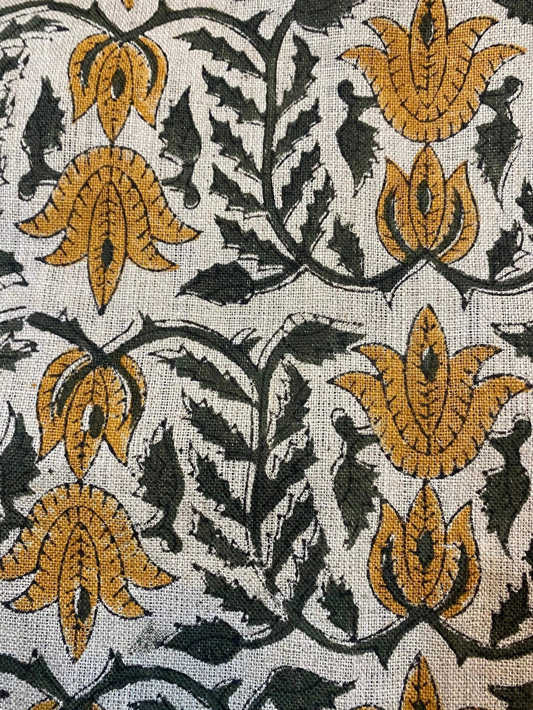 Thread To Form - Wholesale Fabric - Ria Hand Block Print Linen Fabric For Upholstery and Curtains4