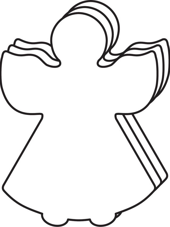 Large Single Color Creative Foam Cut-Outs - Angel for wholesale by Creative Shapes Etc.