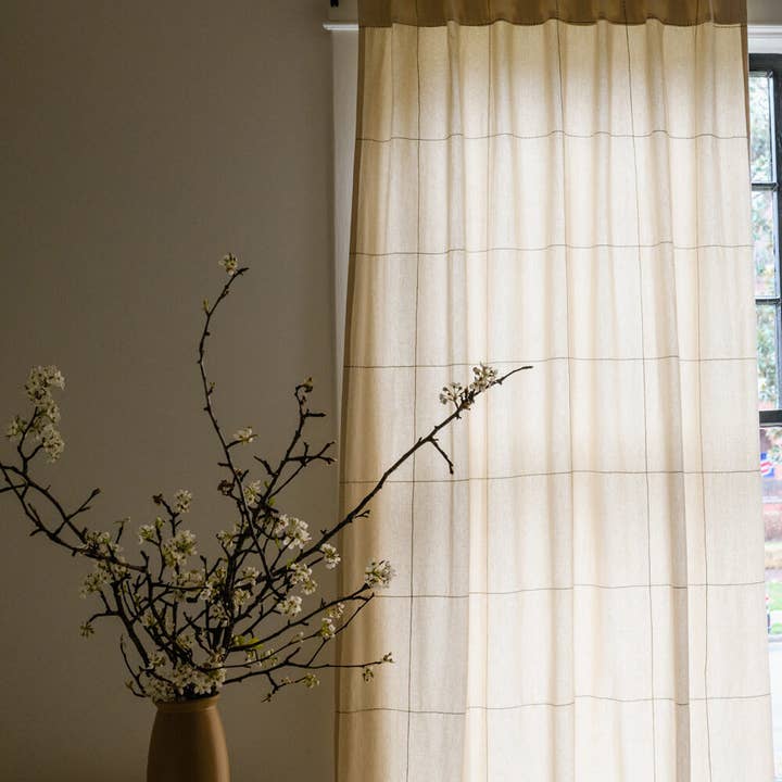 Anchal - Wholesale Curtain - Grid-Stitch Curtain Panel