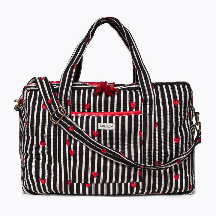 Grande borsa da viaggio "LOVE Edition" nera per la vendita all'ingrosso da parte di kikooni