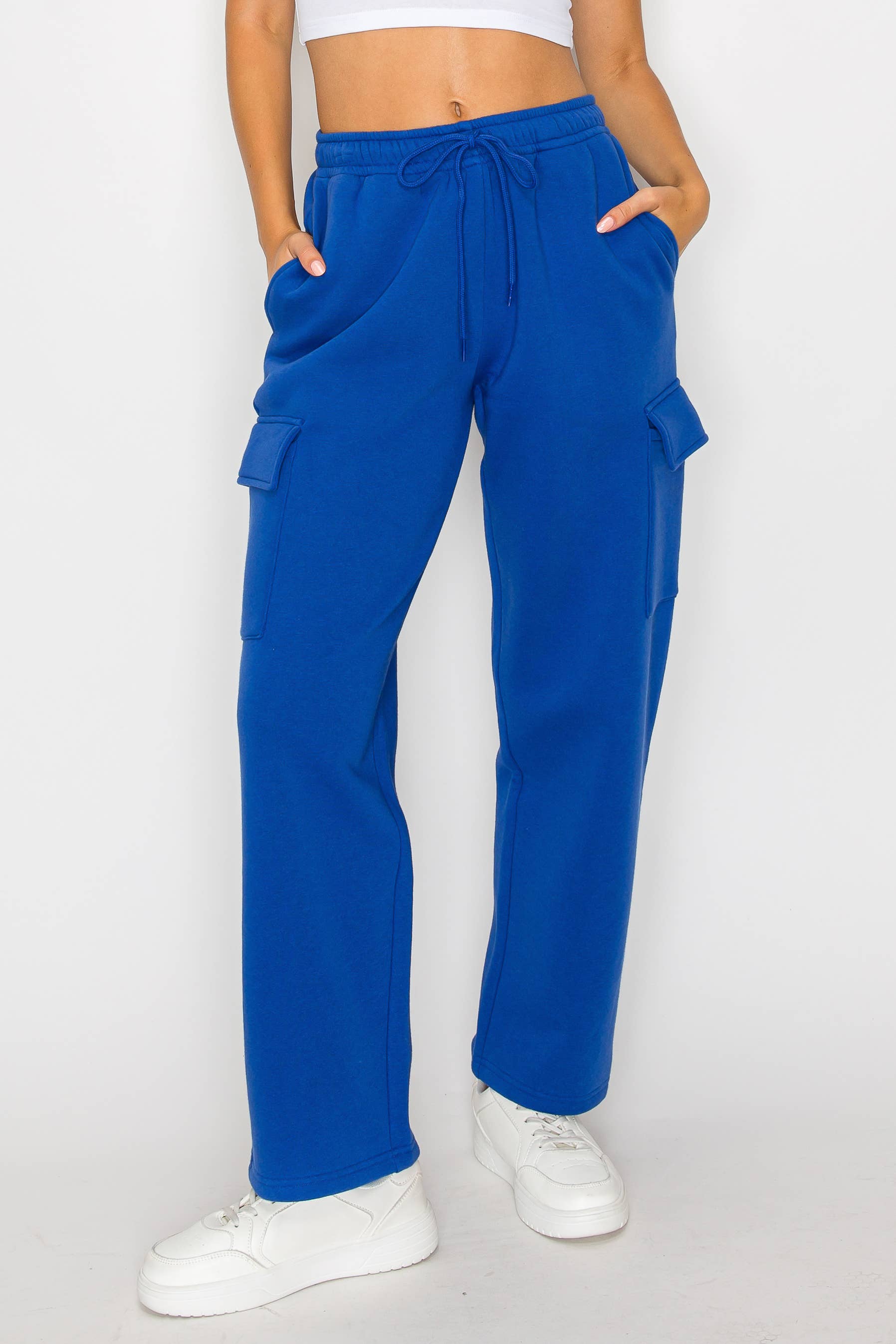 Color 5 – wholesale Joggingbyxor - Dam – Oversized baggy sweatpants med fleecematerial och cargo-joggerstil8