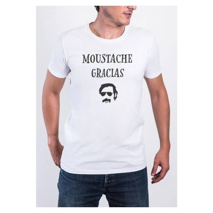 Tshirt Corner - Wholesale Screen Printed T-Shirt - Men's - Men's T-shirt - Moustache Gracias2