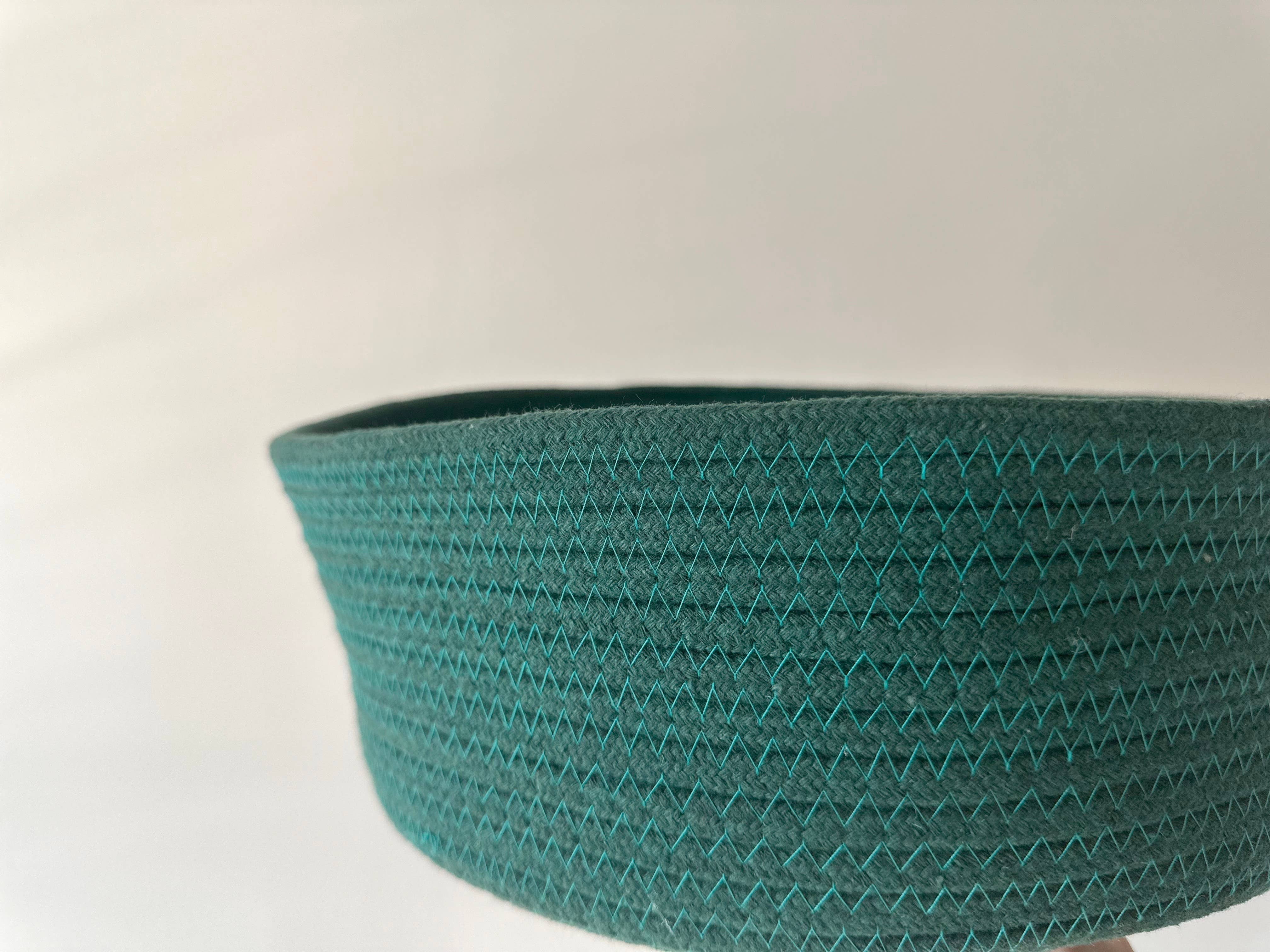 Monli Handcrafted Pet Toys - Venta al por mayor Cestas - Cesta de almacenamiento de cuerda de algodón reciclado: blanca, amarilla, verde2