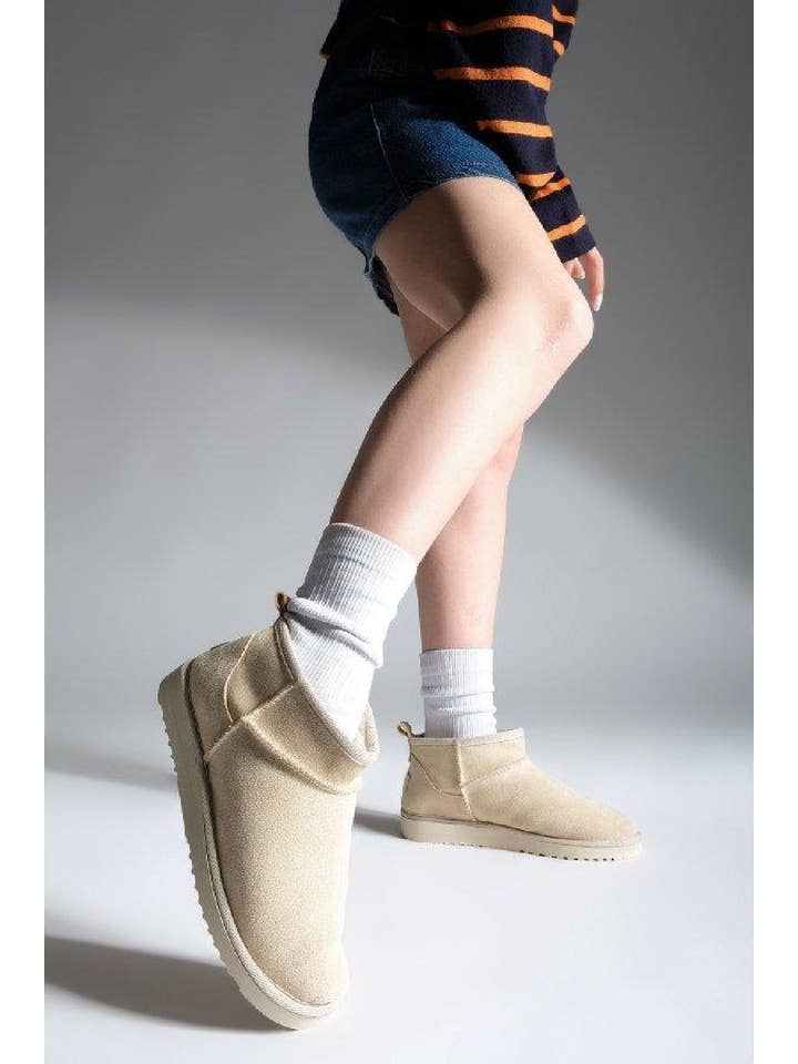 No Doubt Shoes - Wholesale Booties - Women's - ULTRA MINI LOW PLATFORM FAUX SUEDE ANKLE BOOTS21