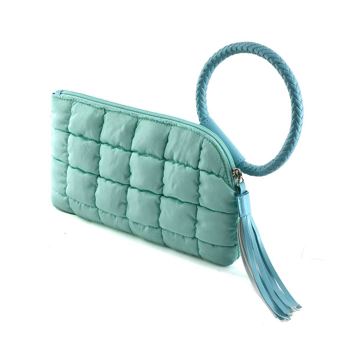 MiMi Wholesale - Wholesale Clutch Bag - Women's - QP204 Quilted Puffer Wristlet/Clutch With Tassel4