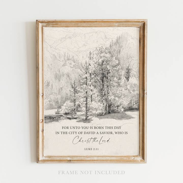 The Savior Christmas Holiday Wall Art Print Christian Decor for wholesale by Rooted in Truth