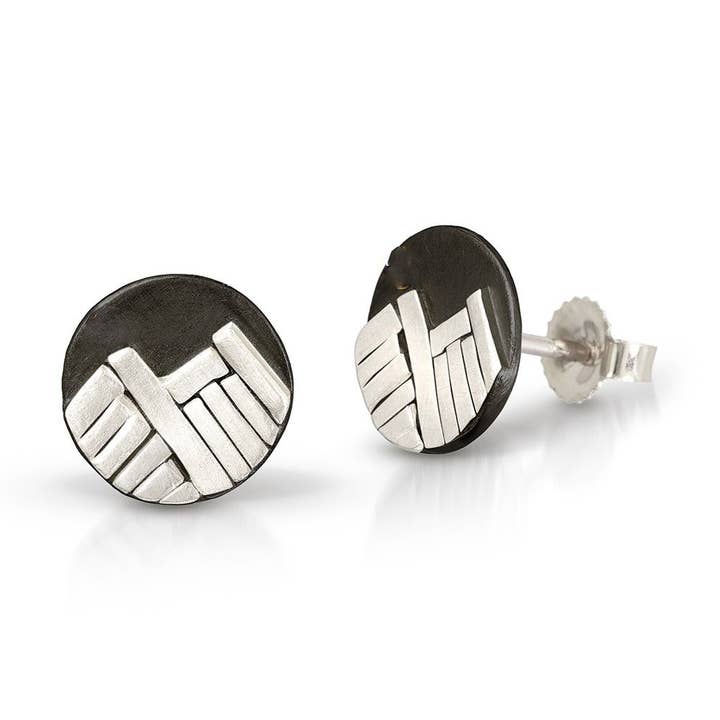 Mountain Stud Earrings (with night sky) for wholesale by Jen Lesea Designs