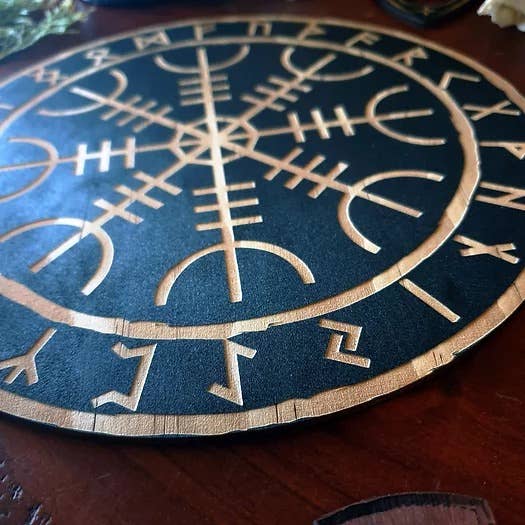 Yiska Designs - Wholesale Decorative Tabletop Object - Helm of Awe (Aegishjalmur) Altar Tile4