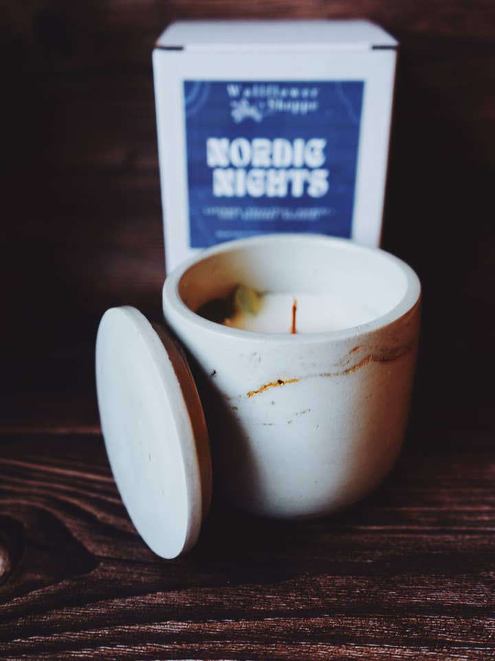 Nordic Nights Betonkerze für den Großhandel von The Wallflower Shoppe
