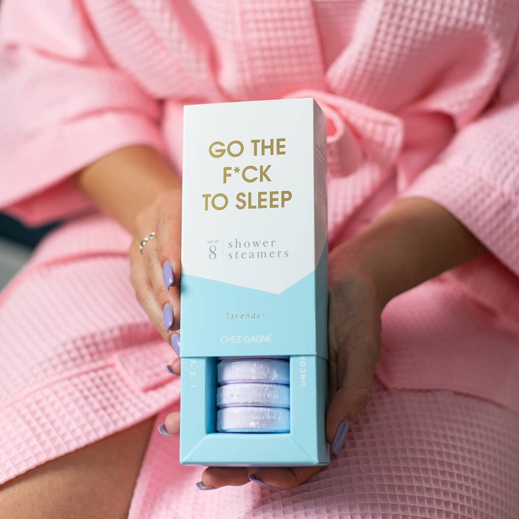 Chez Gagné - Vendita all'ingrosso Bombe/Compresse vaporizzanti da doccia - Vai a Dormire, C***o - Vaporizzatori per Doccia Aromaterapici - Lavanda - Set di 81