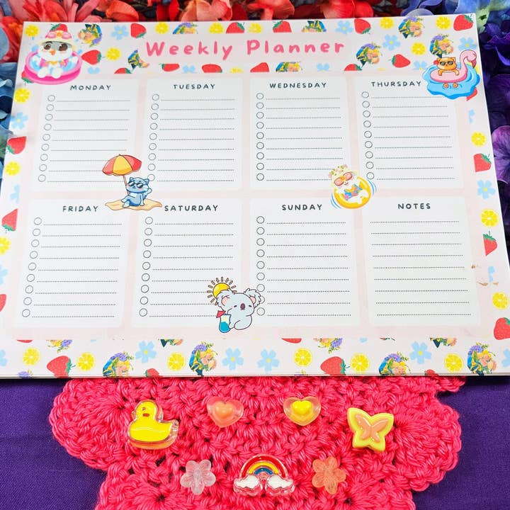 Autumnmist Boutique - Wholesale Notepad - Sunny Paws Weekly Planner Notepad 8.5" x 11"2