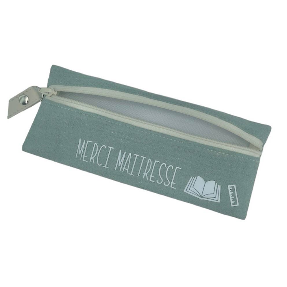 Emmanuel Création - Wholesale Pouch - Women's - Universal case, “Merci Maitresse” Scintillant celadon1