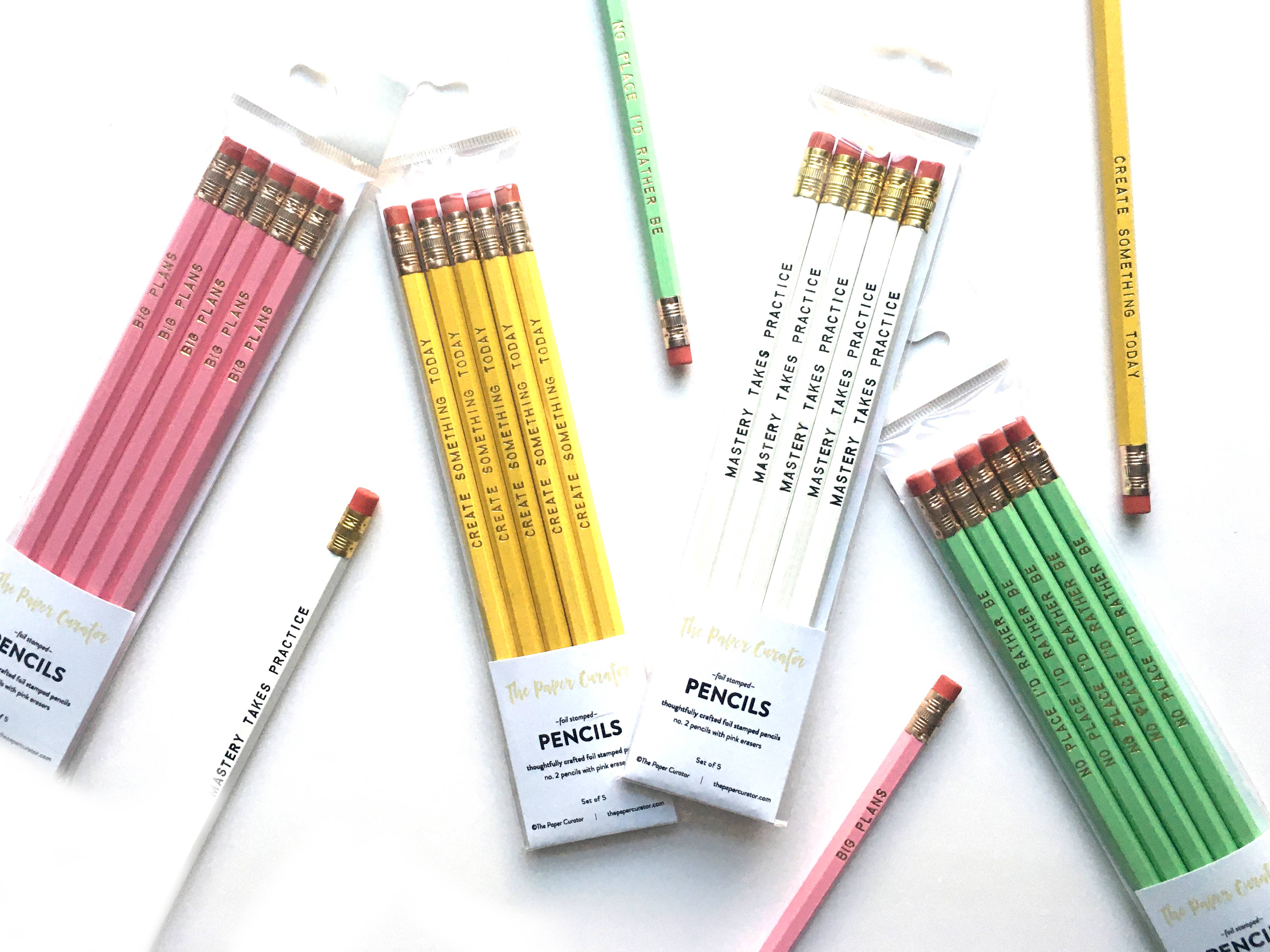 The Paper Curator - Wholesale Pencil - Mastery Takes Practice Pencil Set3