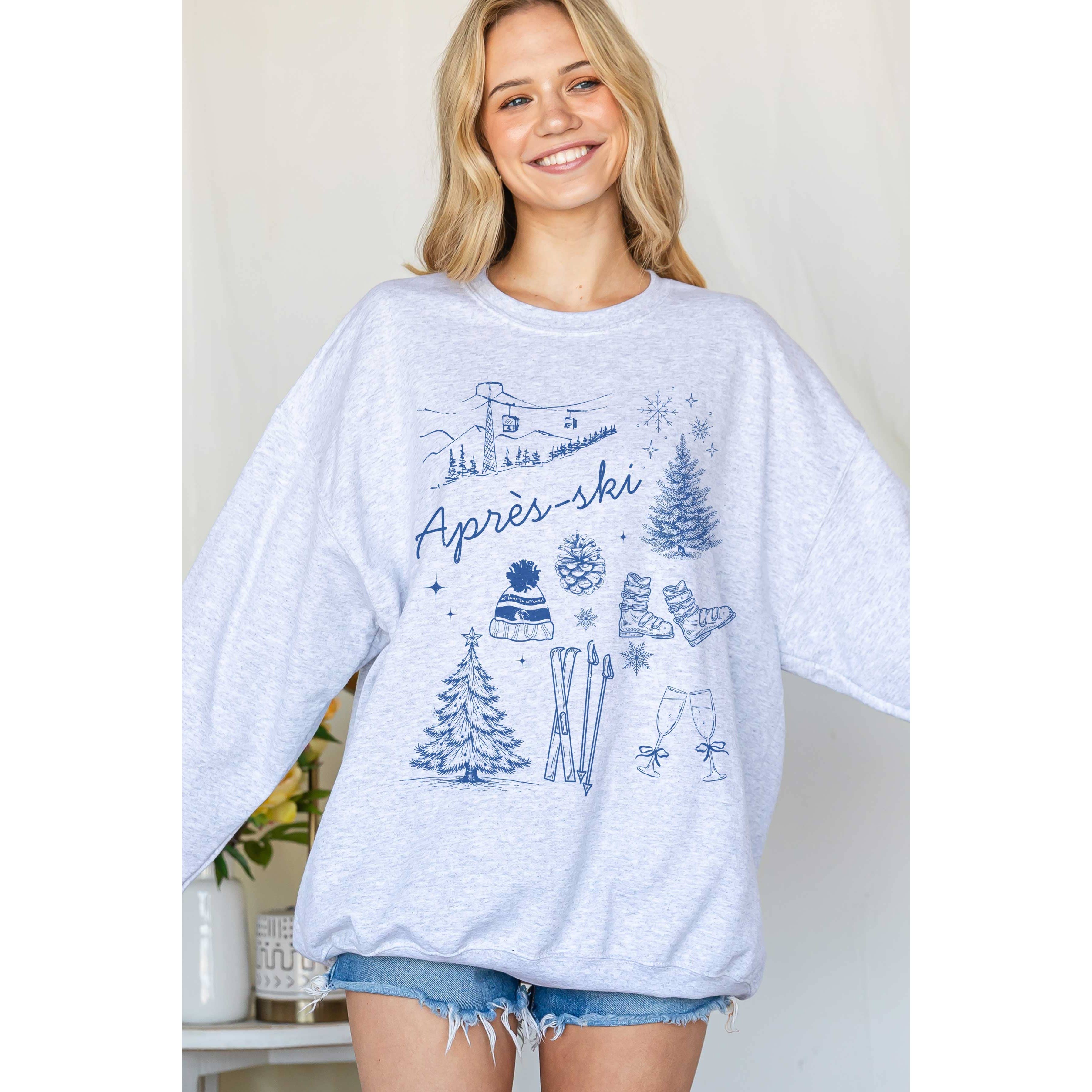 BLUME & CO. - Wholesale Graphic Sweatshirt - Women's - APRES SKI Oversized Graphic Sweatshirt1