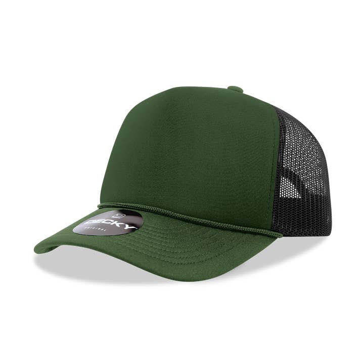 The Park Wholesale - Wholesale Trucker Hat - Unisex - Decky 6025 - Mid Profile, 5 Panel Foam Trucker Hat - 602557