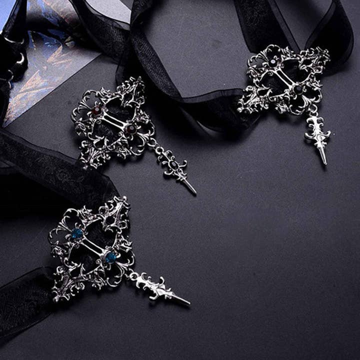 Tourtiwi - Wholesale Choker/Collar - Gothic Style Velvet Vintage Choker