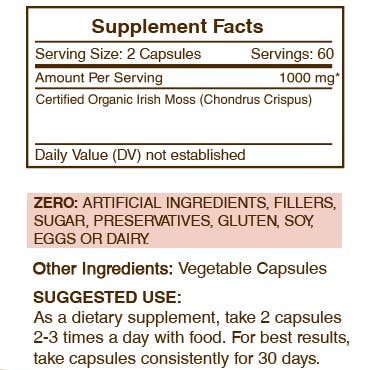 Secrets Of The Tribe - Wholesale Oral Supplement/Vitamin - Irish Moss/Sea Moss Capsules3