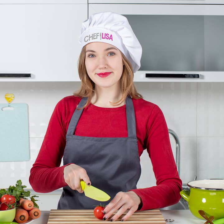 Gradzo - Wholesale Hat accessory – men's - Custom Grill Chef Hat – Embroidered Name and Knife Design6