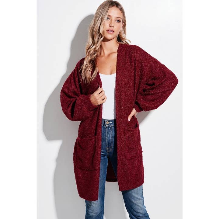 Phil Love - Wholesale Cardigan – Women’s - Sherpa teddy fleece oversize cardigan3