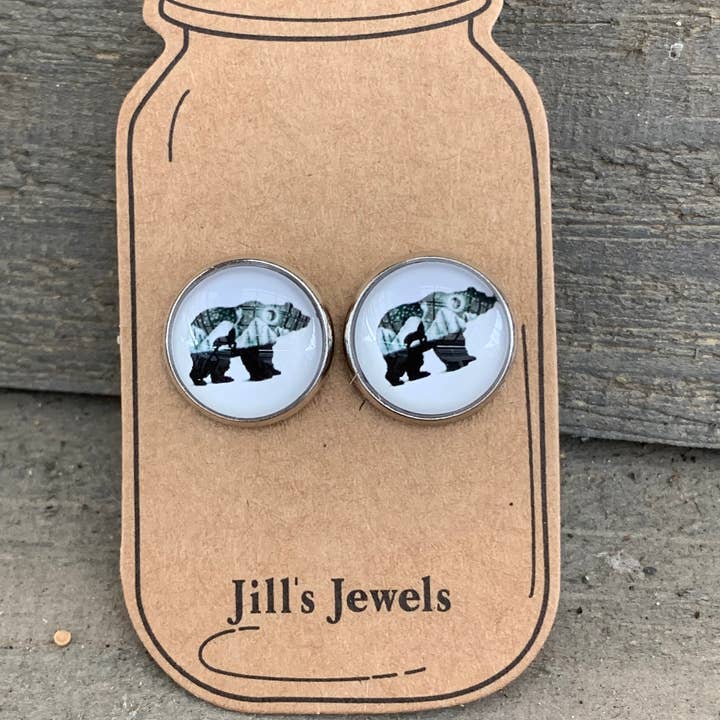 Bear Mountain Tribal Stud Earrings for wholesale by Jill's Jewels
