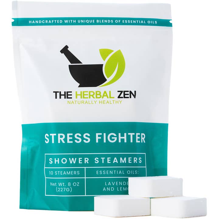 The Herbal Zen - Wholesale Shower Steamer/Bomb - Stress Fighter Shower Steamers – Calming Self-Care Essential7