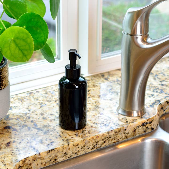 Youngever - Wholesale Soap Dispenser - Youngever 6 Pack 8OZ Plastic Square Pump Bottles - Black2