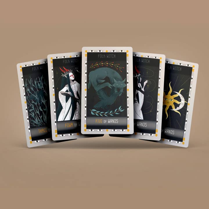 Darksynevyr – wholesale Tarot cards – USA SELLER | Witch Folk Tarot 78+2 Extra Cards Deck
