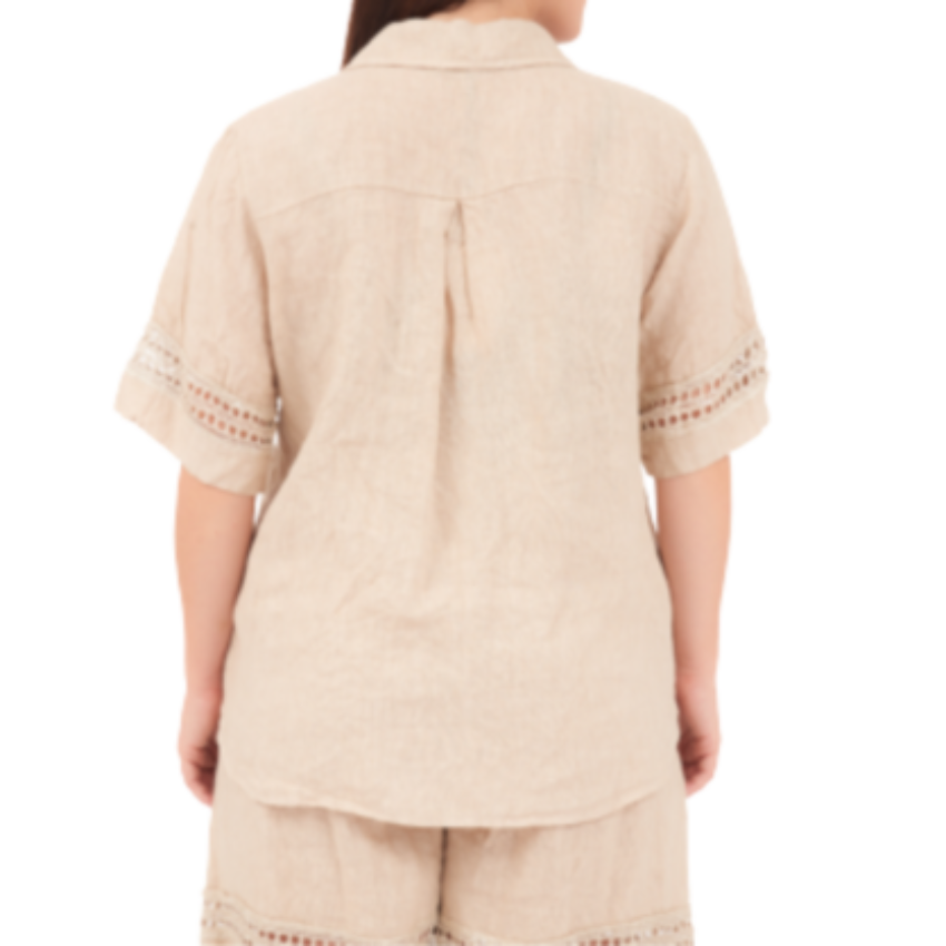 VeraMay – wholesale Lounge set – Women's – 6709/6713 Ecru Vera May Italian Linen Set 1