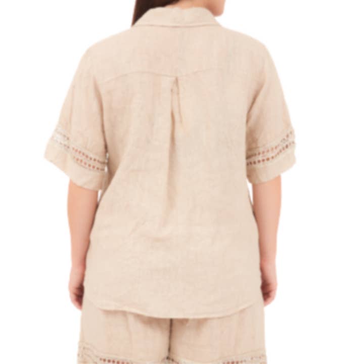 VeraMay – wholesale Lounge set – Women's – 6709/6713 Ecru Vera May Italian Linen Set 1