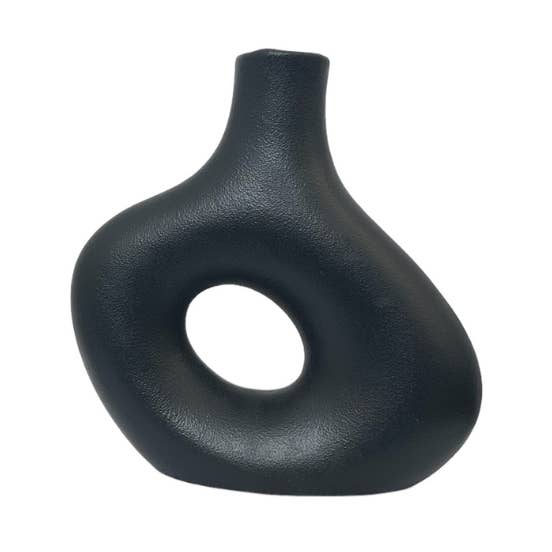 Ceramic Vase - Luna Vase Black Small for wholesale by Homexclusive