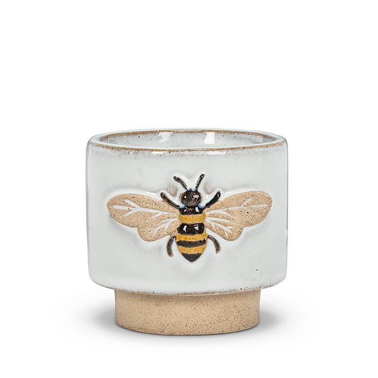Abbott - Wholesale Plant Pot - Sm Single Emboss Bee Planter-3"H