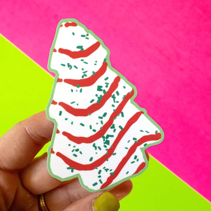 Julgran Cake Vinyl klistermärke för wholesale av Doctor Scribble