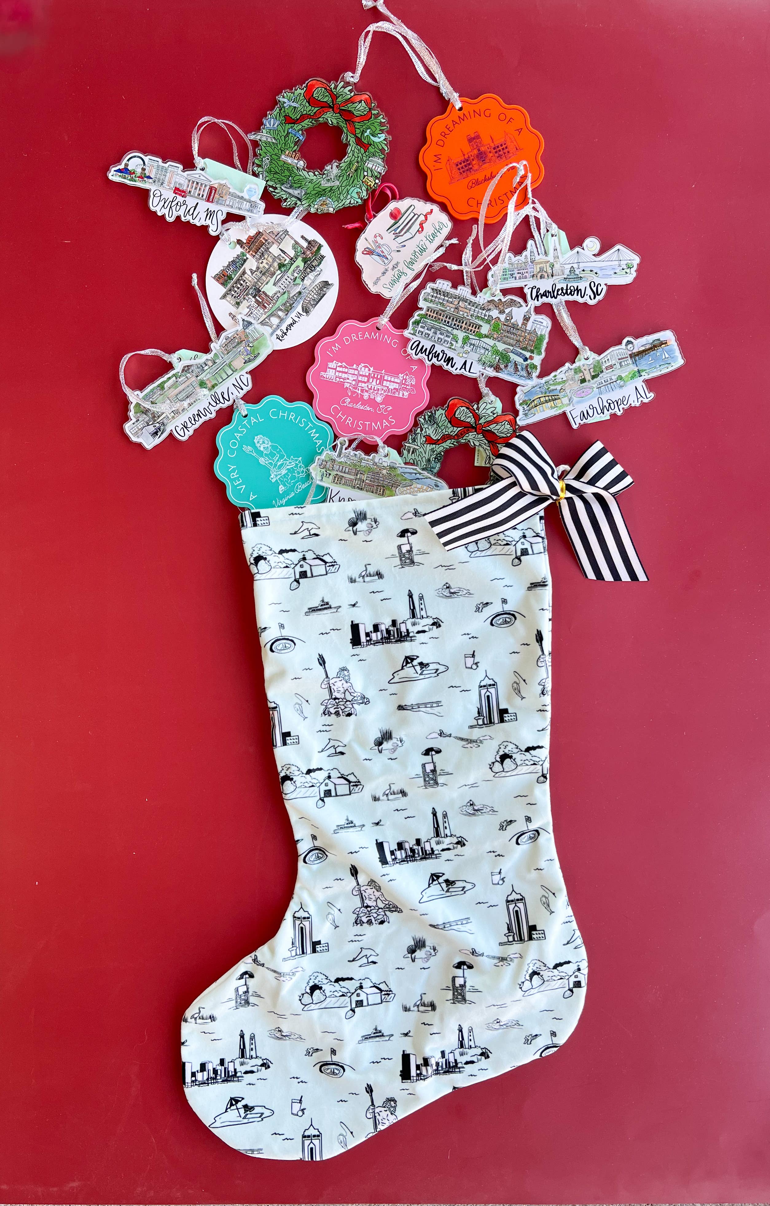 Thirteenwinks - Wholesale Ornament - Charleston, SC South Carolina Skyline Ornament2