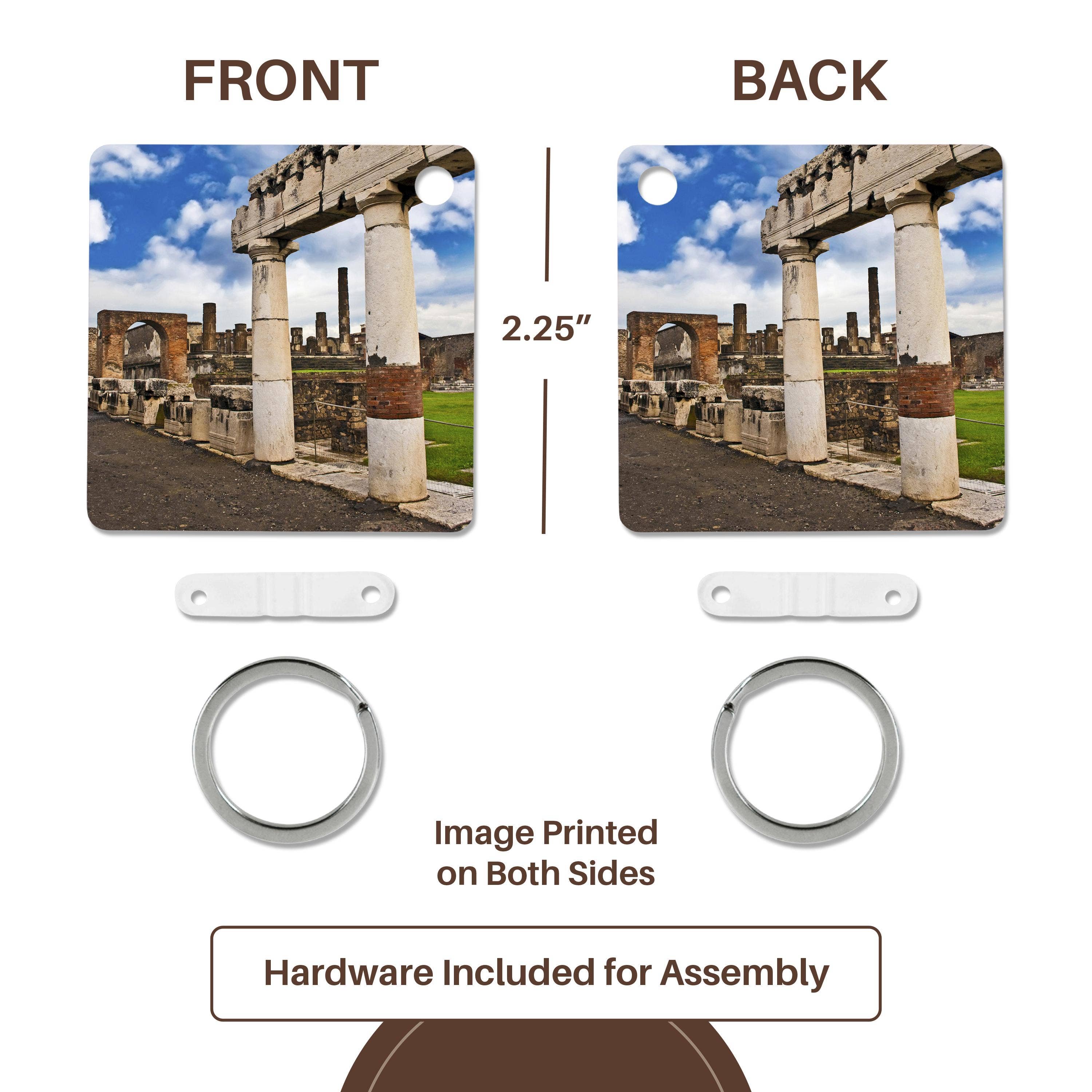 3dRose - Wholesale Keychain - Unisex - 3dRose, Ancient ruins of Pompeii, Campania, Italy - EU16 MGL0062 - Miva Stock, Key Chain4