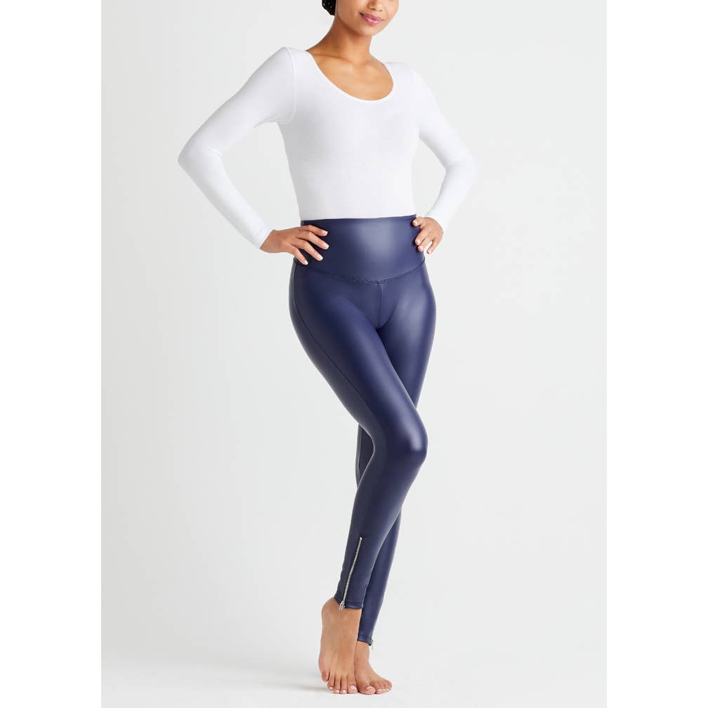 Yummie - Wholesale Fashion Leggings - Women's - Faux Leather Shaping Legging w/ Side Zip - Plus Sizes Avail5