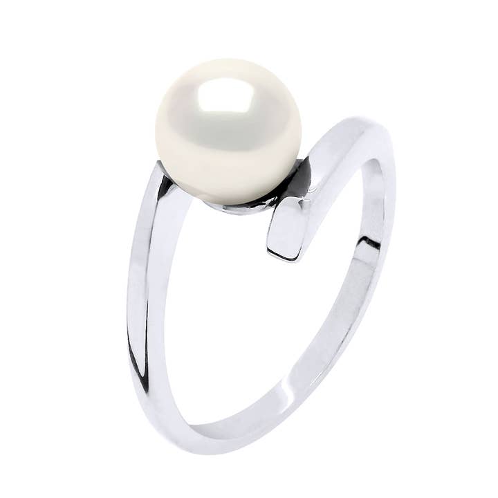 Eigenzinnige zilveren armbandring „Prestige” - echte parel voor wholesale door Mitzuko