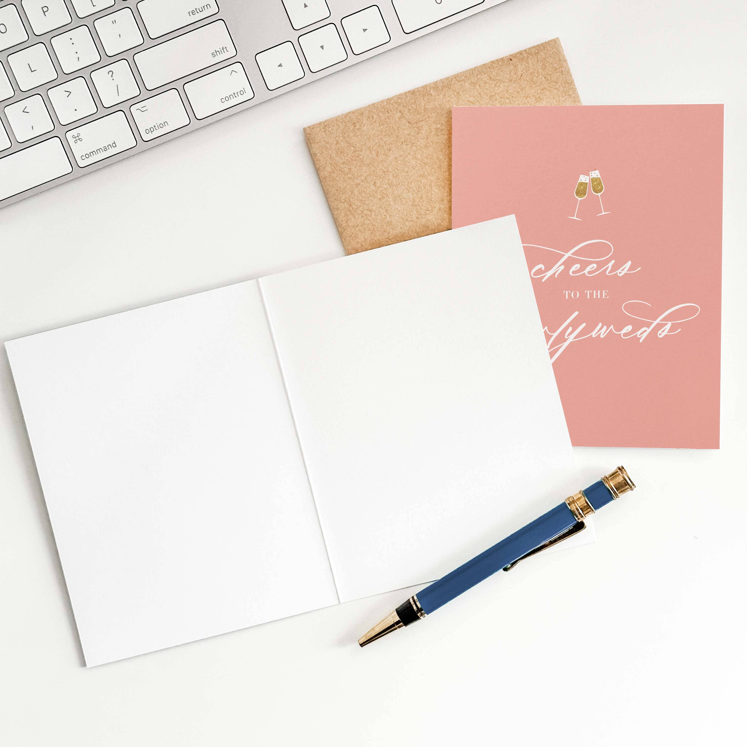 Blú Rose - Wholesale Wedding Card - Cheers to the Newlyweds Greeting Card1