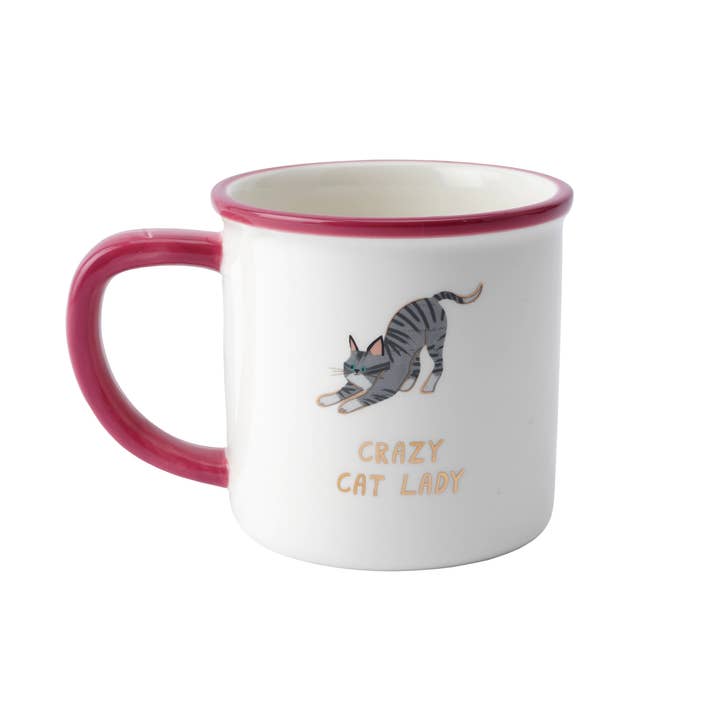 CGB Giftware – wholesale Kaffekoppar – Cool Cat 'Crazy Cat Lady' keramisk mugg i presentförpackning1