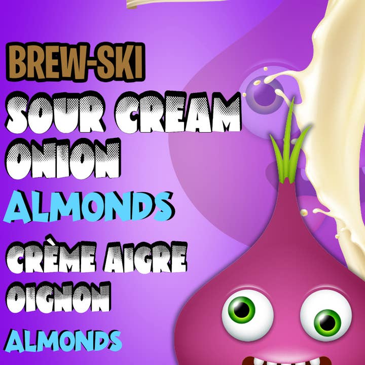 Brewski Sour cream and Onion Almonds for wholesale by Wildly Canadian