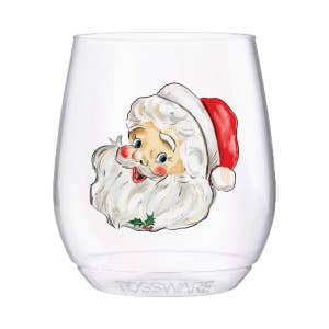 Cute Reindeer Face Custom Wine Tumbler, Personalized Name Kids Cocktail  Glass, Holiday Season Boys Christmas Gifts, Winter Quotes Christmas 